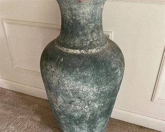 11. Large 3.5 foot tall composite material vase $35