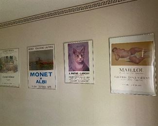 36. Total of seven gallery promotional posters, framed, you get all shown $225