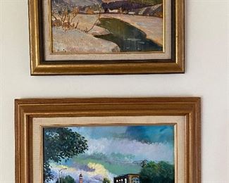 41. 2 original paintings, one by Fournier and one unknown $95