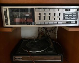 45. Stereo and record player $45