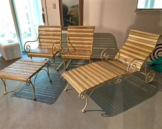 90. Set of two chairs lounger and ottoman $95. Need cleaning but nice. 