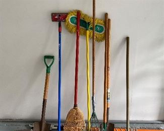 95. Takes brooms and extension saw shovel $30