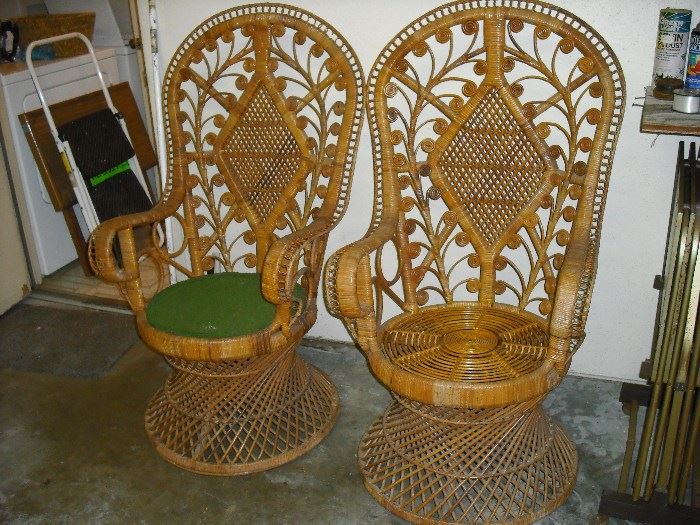 Indonesian Peacock chairs, we have FOUR.
