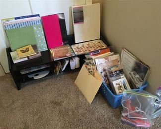 Scrap booking supplies, greeting cards, art supplies