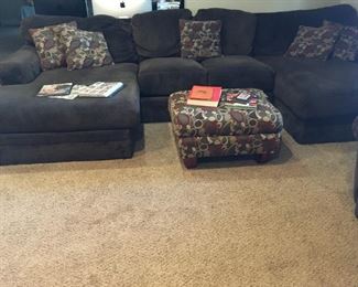 Large sectional and  ottoman