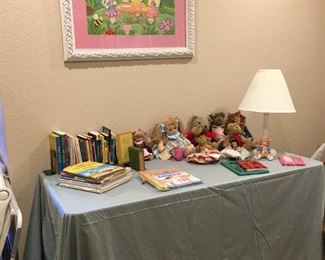 Children's books and stuffed toys