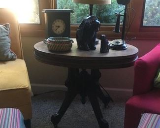 Antique oval side table