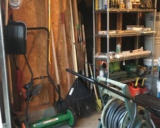 Garden hand mower and garden tools