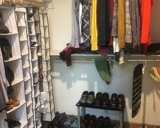 Women's clothing (large sizes) and high end shoes