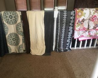 Drapery panels and quilts
