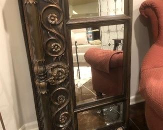 2 gorgeous wood framed mirrors