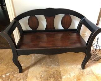 Wood entry bench seat