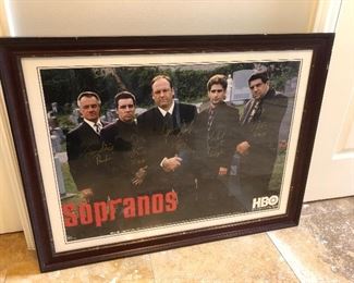 Signed Sopranos wall decor with COA