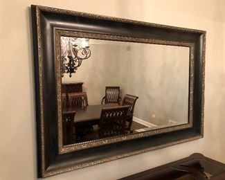 Wood framed wall mirror....