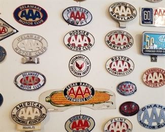 vintage AAA license plate topper collection