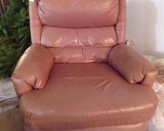 leather recliner - it is not pink