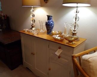 cabinet, cute lamps