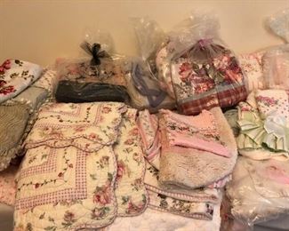Shabby chic purses and pillow cases. Shabby chic rugs.
