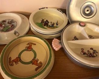 Vintage baby plates