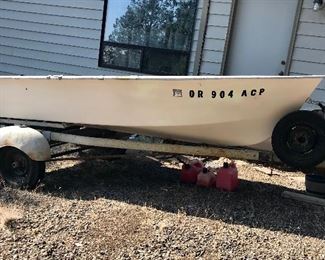 1970 12’ boat and trailer