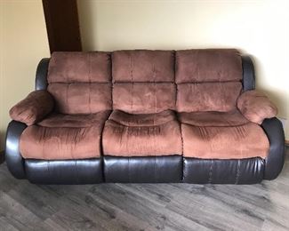 Suede/leather sofa