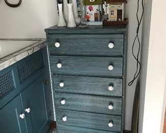 Smaller painted chest of drawers