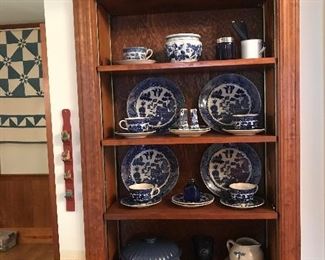Blue and white dishes, decor