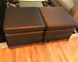 2 Upholstered Ottoman, 2 ft. square