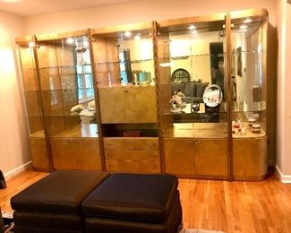 Wall Unit                                                                                           
Middle Pieces  34" Wide  x 16" Deep x 80" High
End Units  18" Wide  x 16" Deep  x 80" High