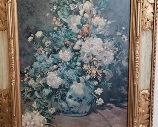 Large Vase of Flowers / Renoir Copy