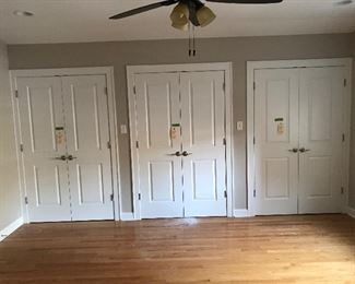 Three sets of closet doors each 48” x 80” priced at $140 each.