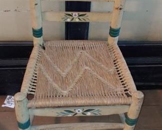 Antique hand painted chair