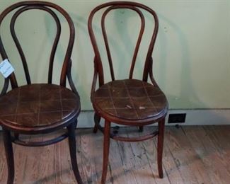 Beautiful Bentwood leather cover chairs