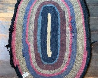Vintage hand hooked primitive rugs
