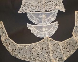 LACE antique French Schiffli Victorian hand embroidered