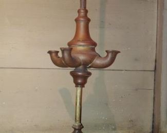 Antique whale oil lamp