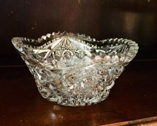 Brilliant cut crystal bowl