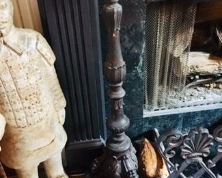 large wooden candlestick