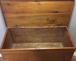 ANTIQUE TALL BLANKET CHEST, 1 PLANK