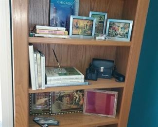 office wear,  books, picture frames