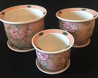 CERAMIC PLANTERS WITH SAUCERS