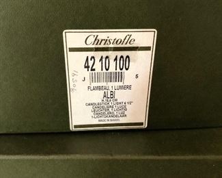 Christofle Albi Pair Sterling Silver Candleabras
