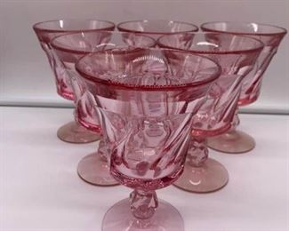 1950s Vintage Fostoria Pink Goblets