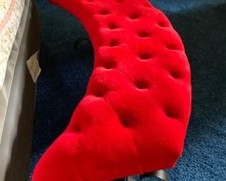 MCM Red Fabric Bench