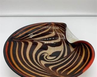 Murano Ceramic Art Glass Bowl