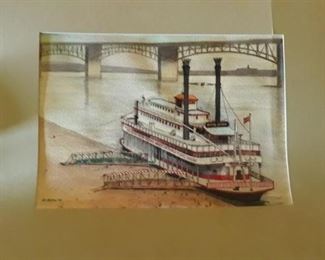 R Collins 81 River Boat Queen Drawing