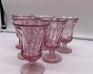 Small Vintage Pink Fostoria Glasses