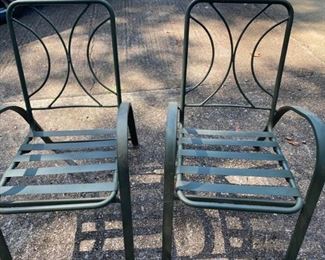 Two Aluminum Patio Chairs