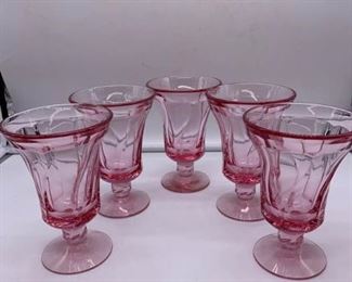 Vintage 1950s Pink Fostoria Glasses
