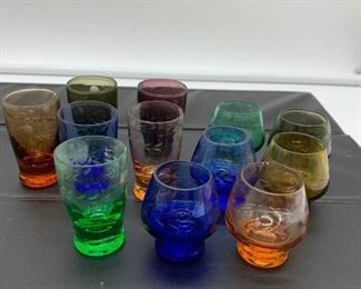 Vintage Colored Shot Glasses